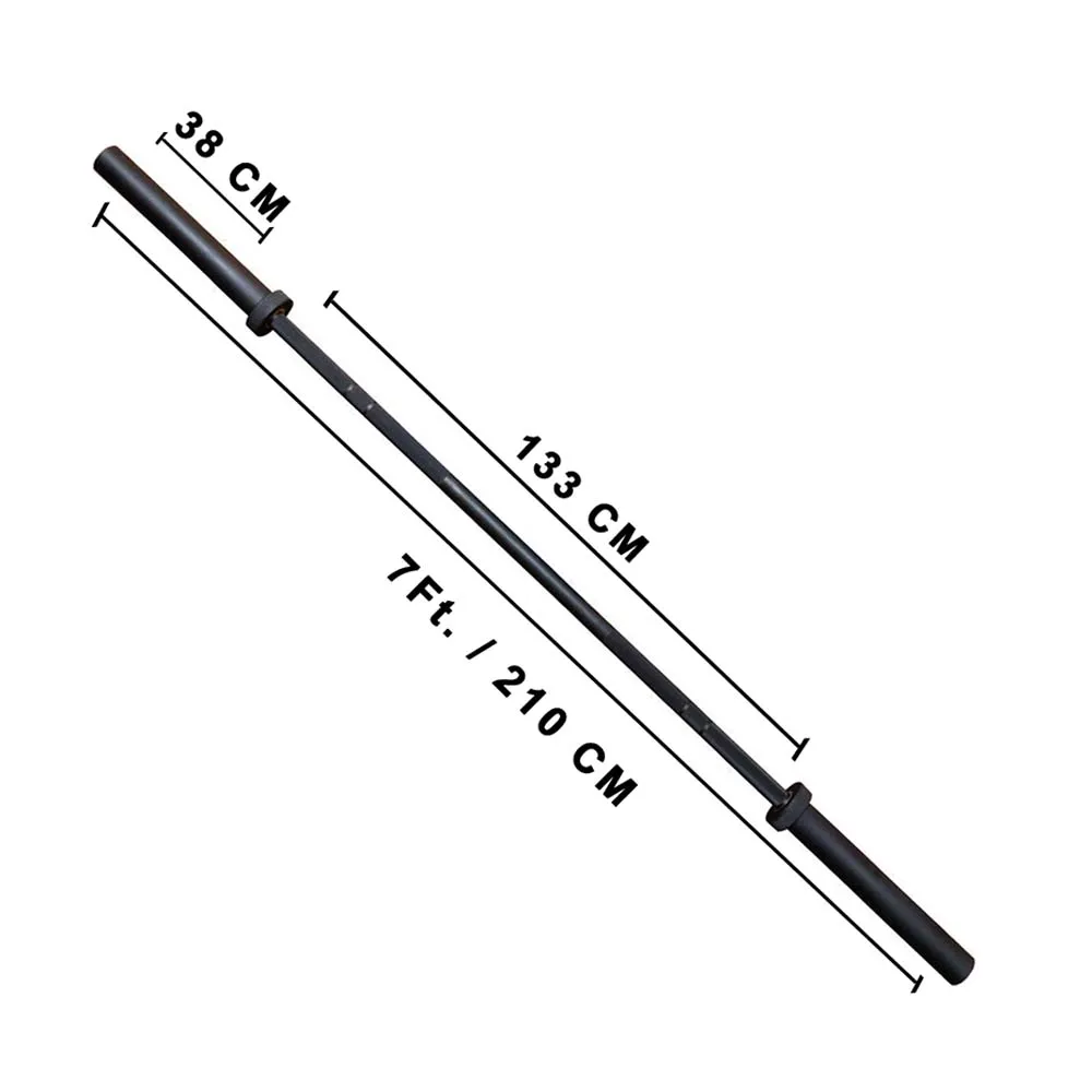 1441 Fitness Olympic Barbell - 7 ft | 20 Kg  - Black