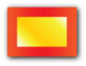 283mm x 200mm Yellow and red marker plate PK4