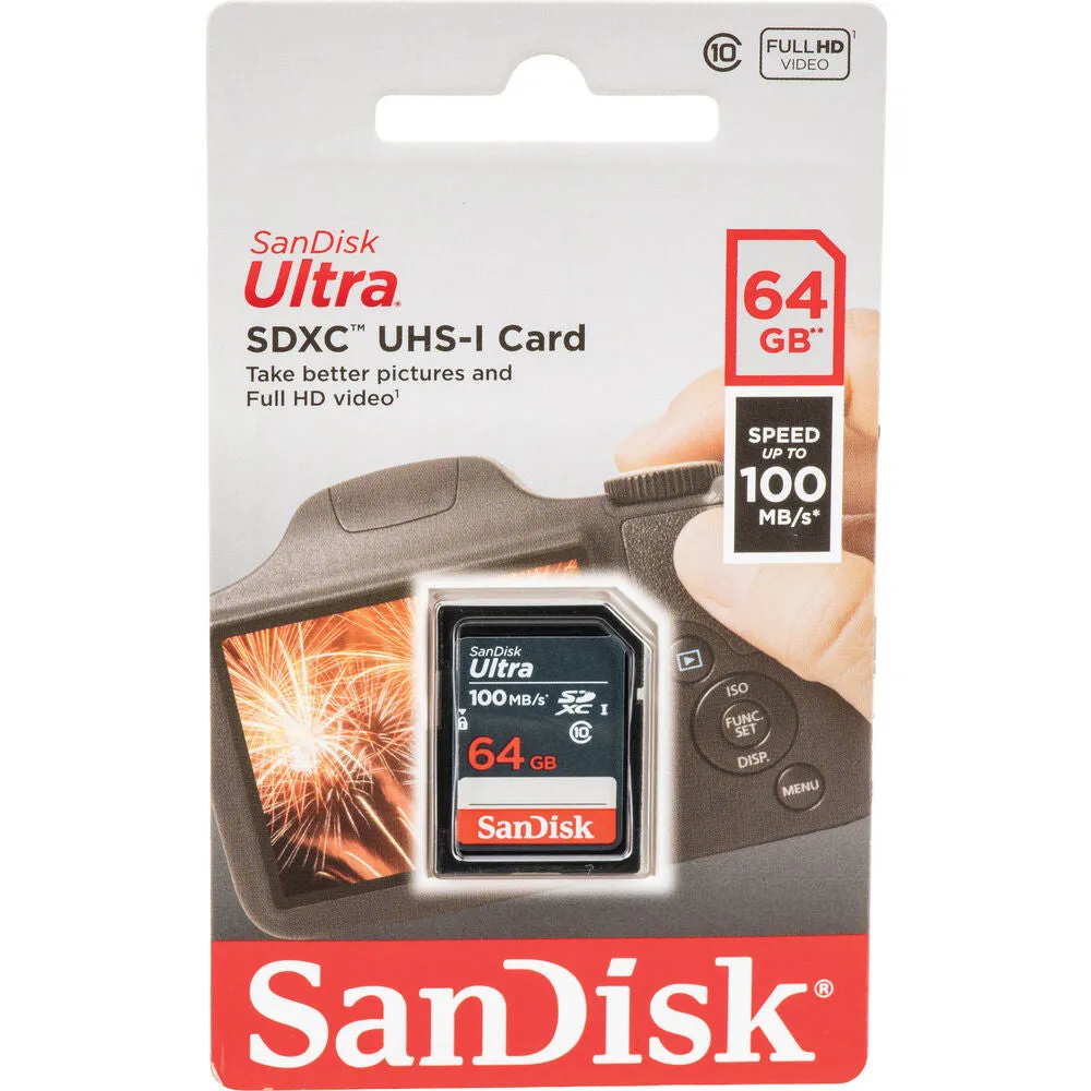 4x SanDisk 64GB Ultra SDXC UHS-I Memory Card   Memory Card Holder