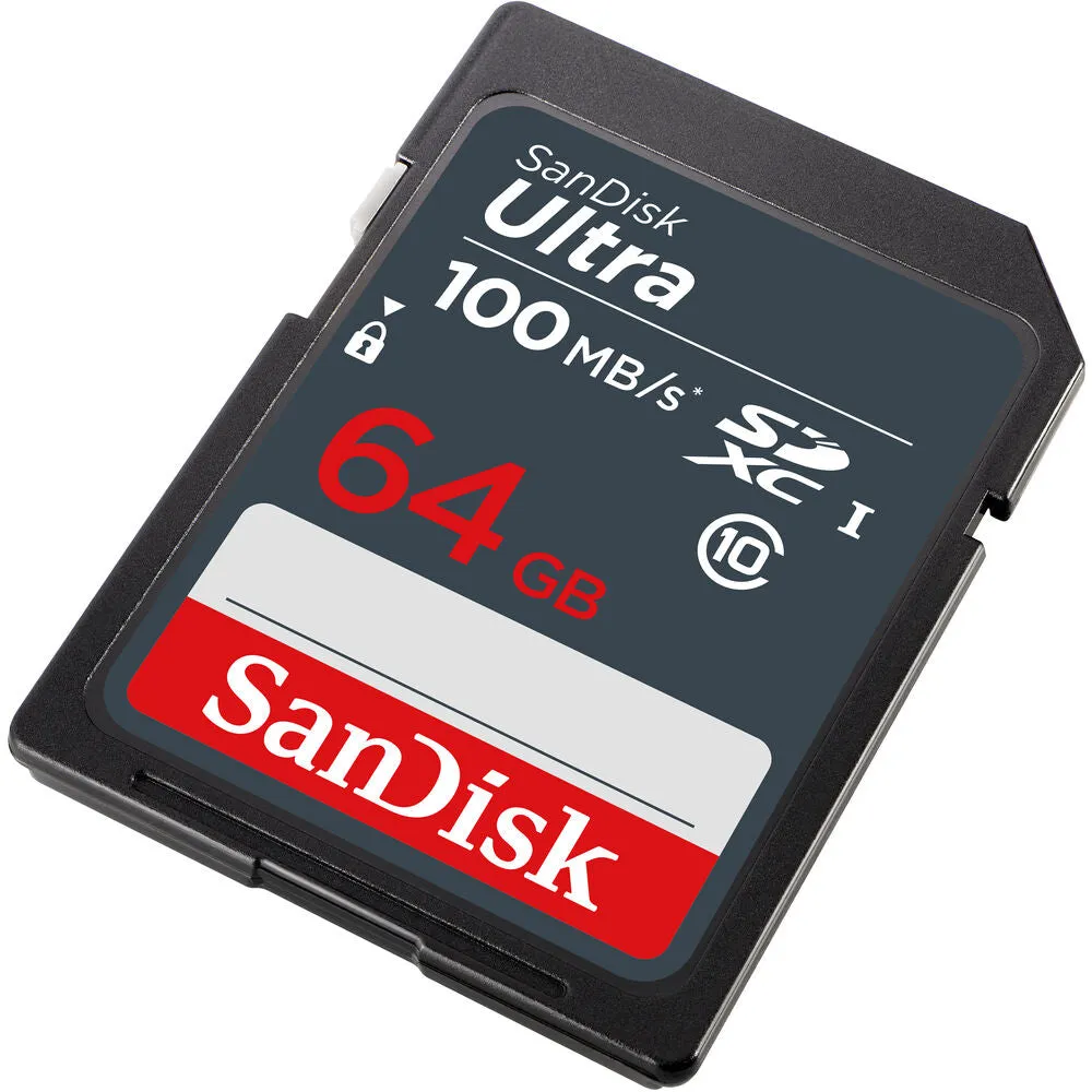 4x SanDisk 64GB Ultra SDXC UHS-I Memory Card   Memory Card Holder