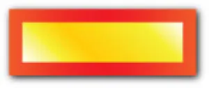 565mm x 200mm Yellow and red marker plate PK2