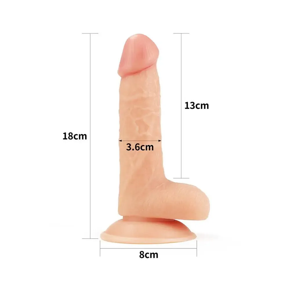 7-inch Ultra Soft Flesh Pink Realistic Dildo with Suction Cup