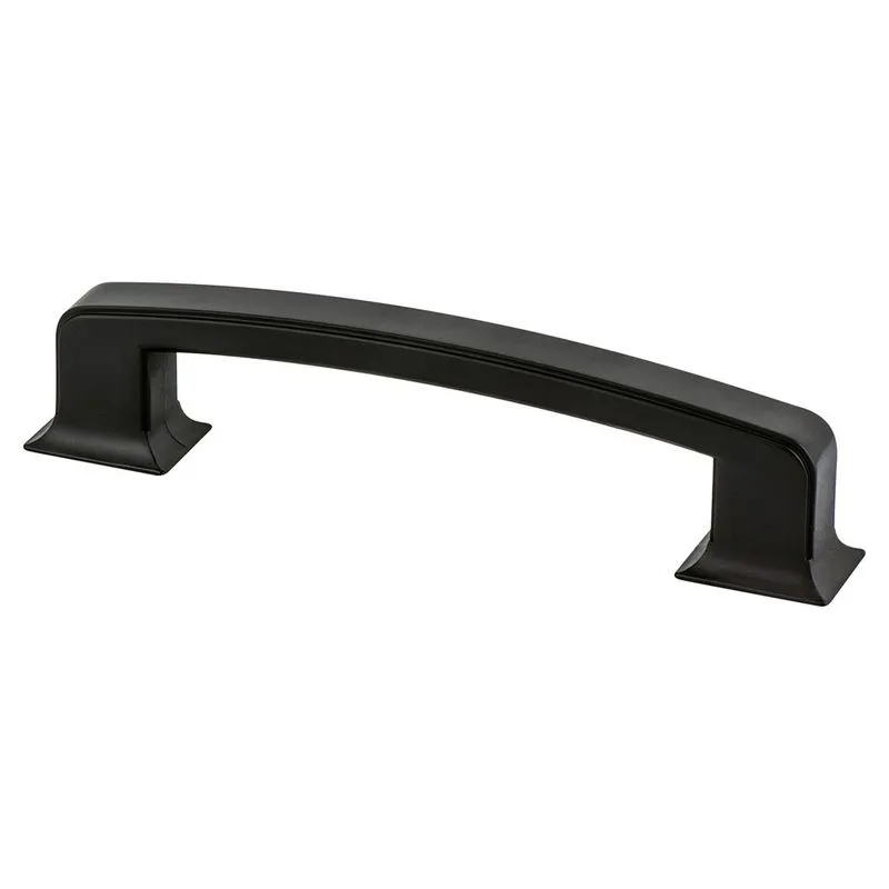 7.38" Traditional Rectangular Pull in Matte Black from Hearthstone Collection