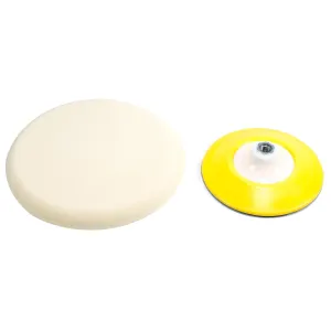 9" Ultra Fine Foam Finishing Pad with 6.5" Hook and Loop Backup Pad 5/8"-11