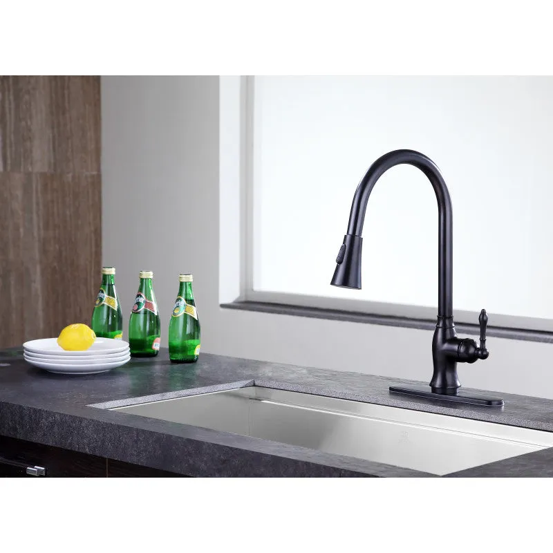 ANZZI Rodeo Single-Handle Pull-Out Sprayer Kitchen Faucet