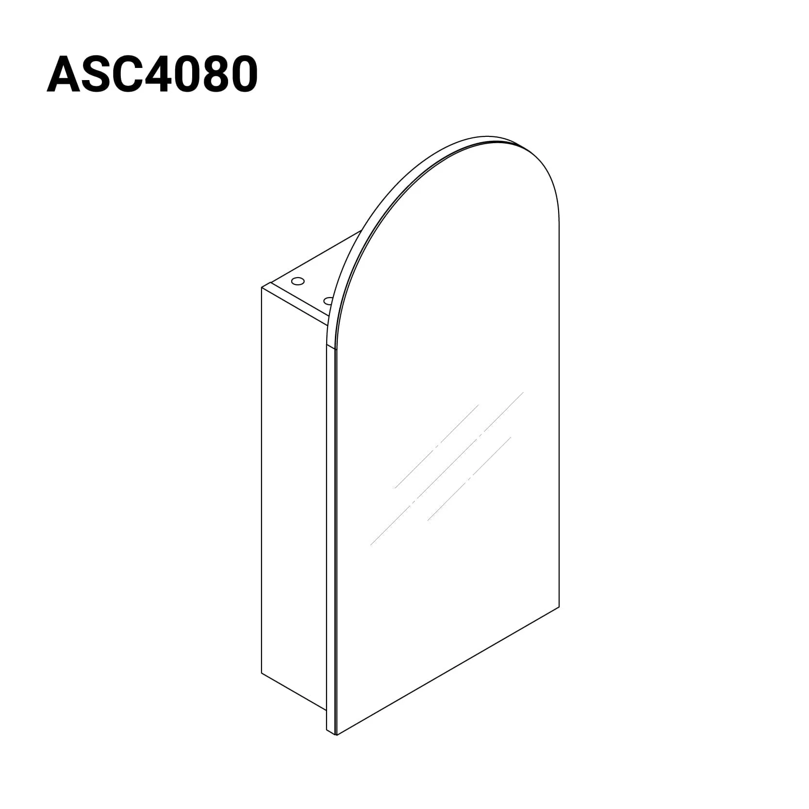 Ari 400mm Arch Shaving Cabinet