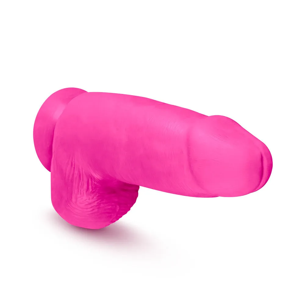 Au Naturel Bold By Blush® | Chub Realistic Pink 10-Inch Long Dildo With Balls & Suction Cup Base