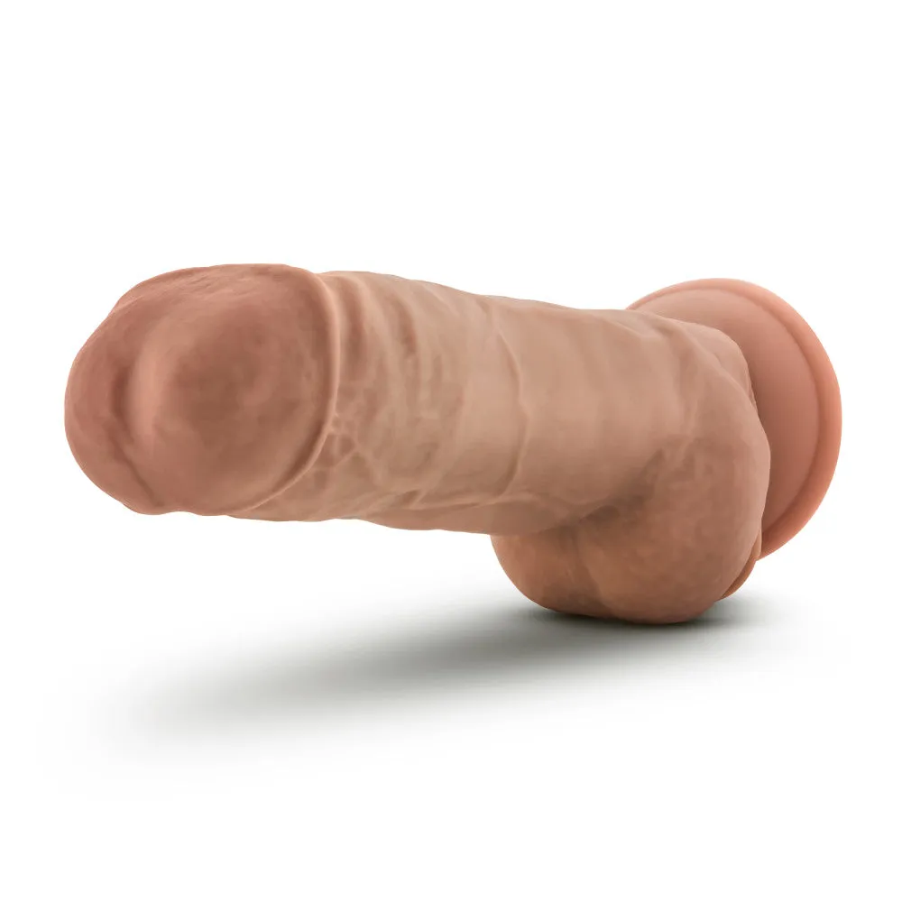 Au Naturel By Blush® | Big Boy Realistic Mocha 10-Inch Long Dildo With Balls & Suction Cup Base