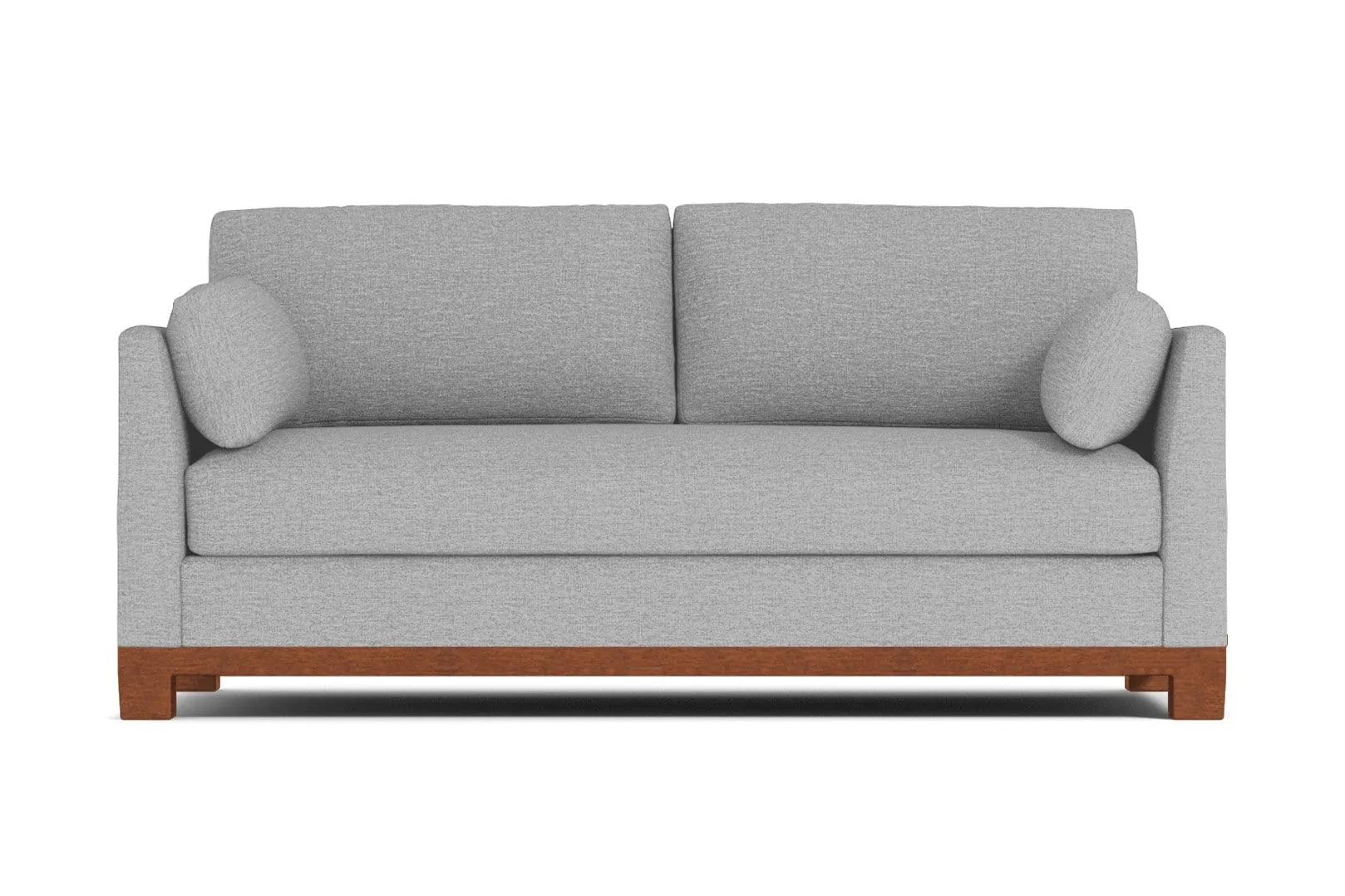 Avalon Queen Size Sleeper Sofa Bed :: Leg Finish: Pecan / Sleeper Option: Memory Foam Mattress