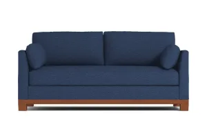 Avalon Queen Size Sleeper Sofa Bed :: Leg Finish: Pecan / Sleeper Option: Memory Foam Mattress