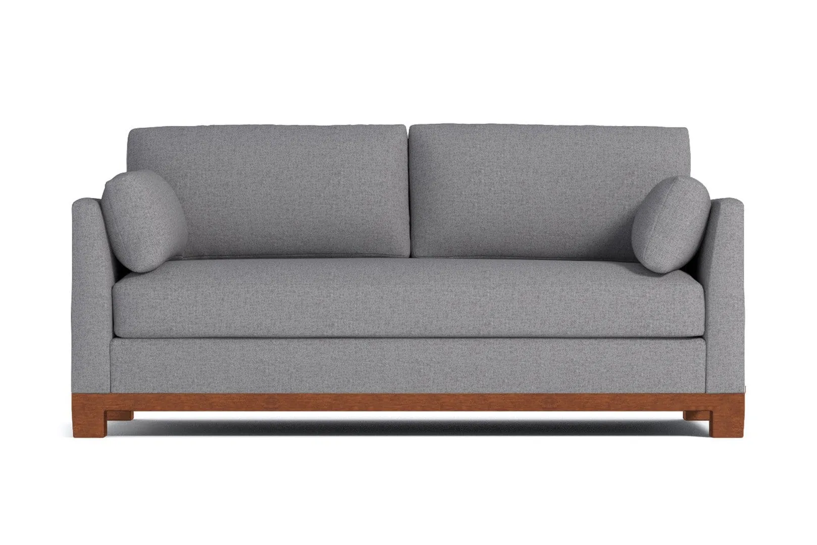 Avalon Queen Size Sleeper Sofa Bed :: Leg Finish: Pecan / Sleeper Option: Memory Foam Mattress