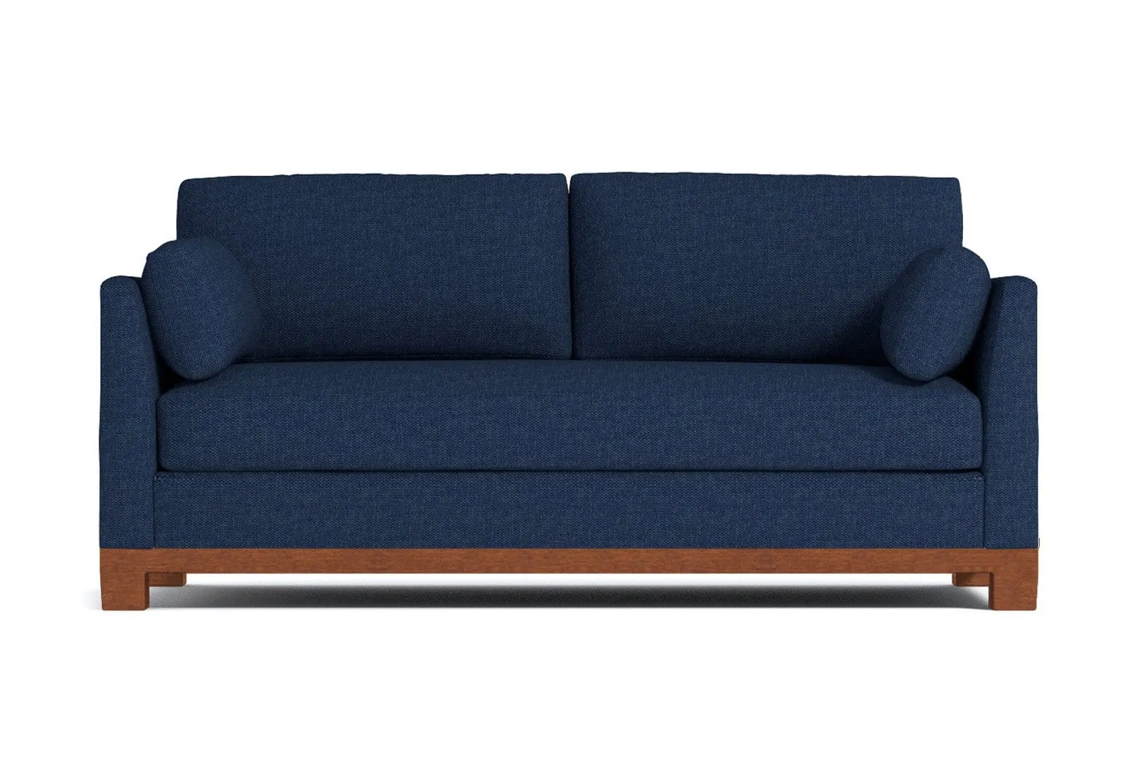 Avalon Queen Size Sleeper Sofa Bed :: Leg Finish: Pecan / Sleeper Option: Memory Foam Mattress