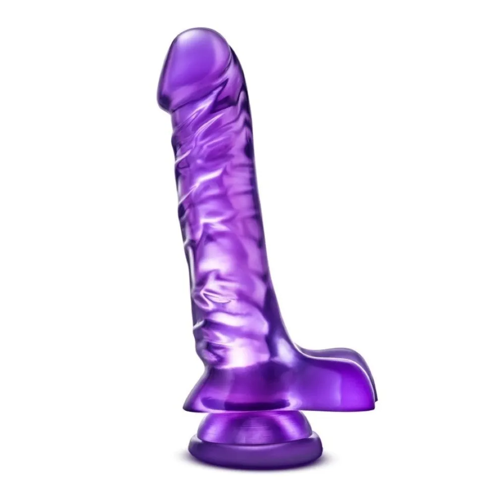 B Yours By Blush® | Basic 8 Realistic Purple 9-Inch Long Dildo With Balls & Suction Cup Base