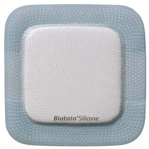 Biatain Silicone Foam Dressing 7" x 7", Pad Size 4.57" x 4.57"