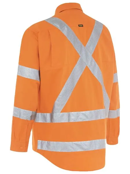 Bisley X Taped Biomotion Hi Vis Cool Lightweight Drill Shirt