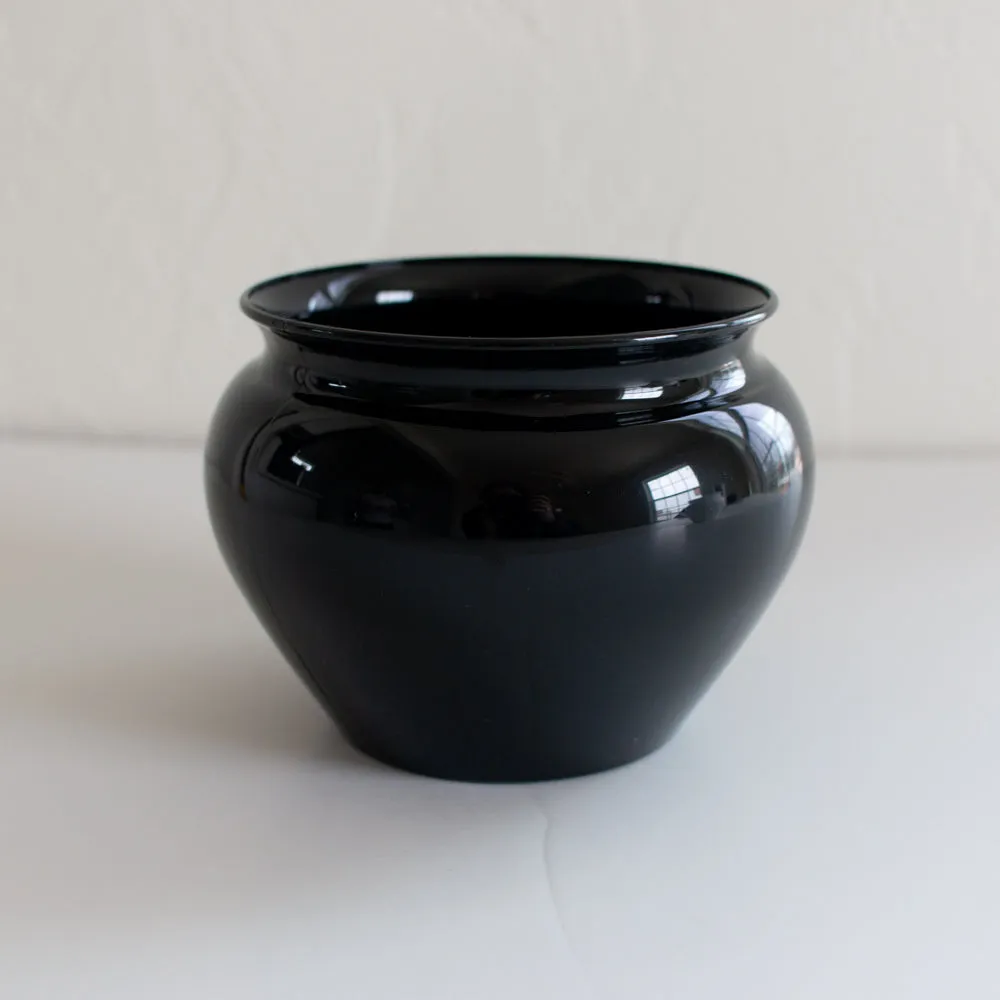 Black Jardinere Plastic Vase