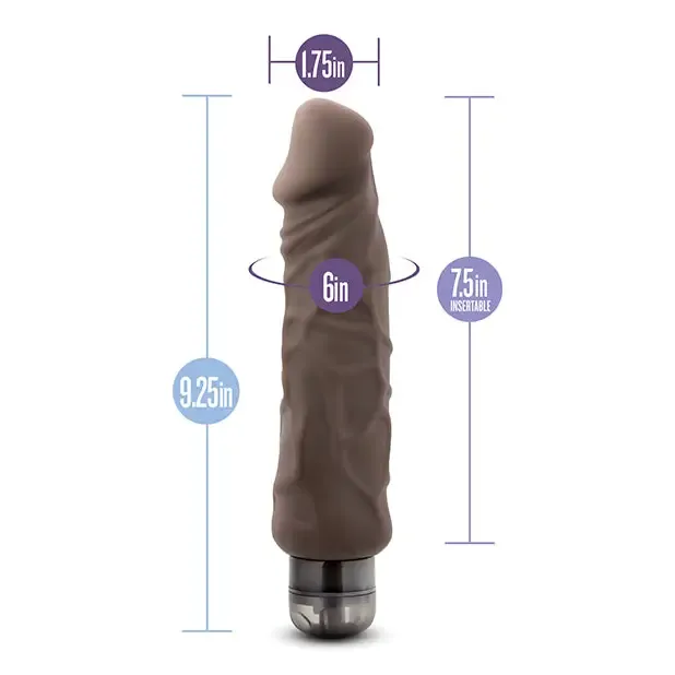 Blush Au Naturel Home Wrecker 9.5 in. Dual Density Vibrating Dildo Brown