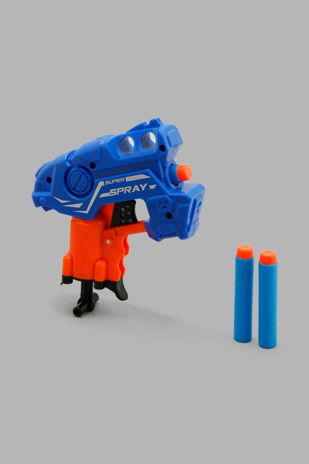 Boys Blue And Orange Gun With Soft Bullets (4 Piece)