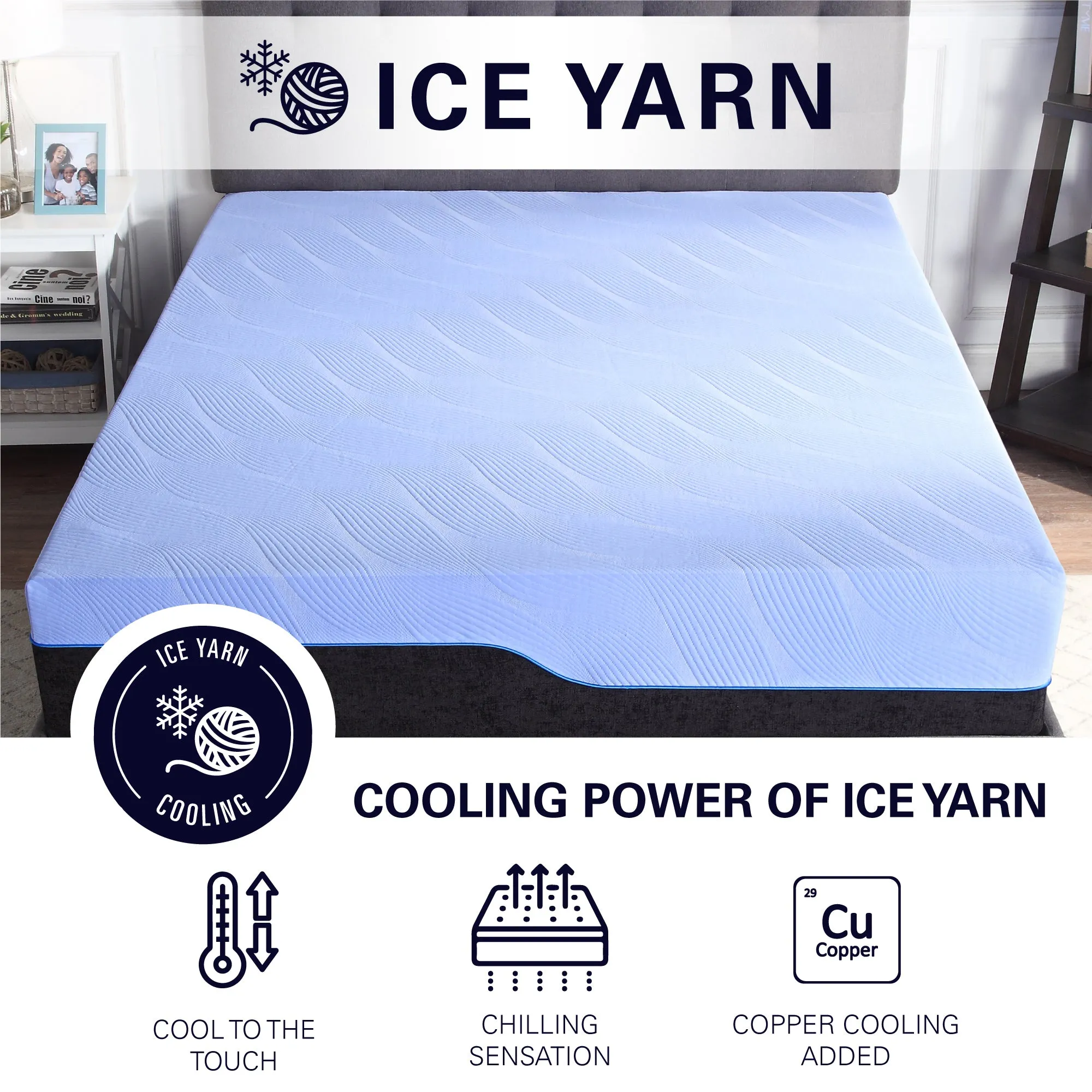 Bridgevine Home 12 inch Refresh Hybrid Cooling Fast Responding Latex Foam and Coil Adult Mattress, Full Size