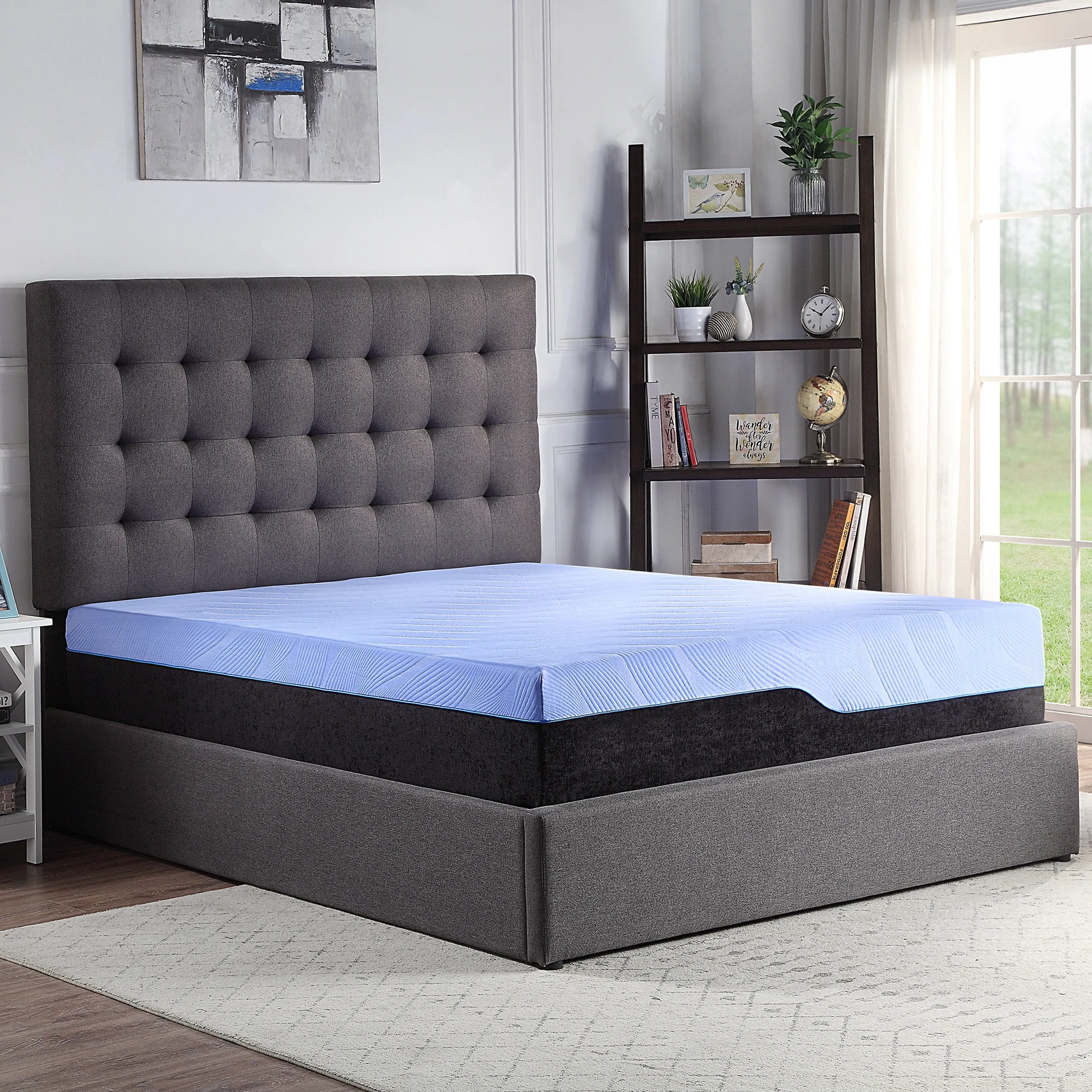 Bridgevine Home 12 inch Refresh Hybrid Cooling Fast Responding Latex Foam and Coil Adult Mattress, Full Size