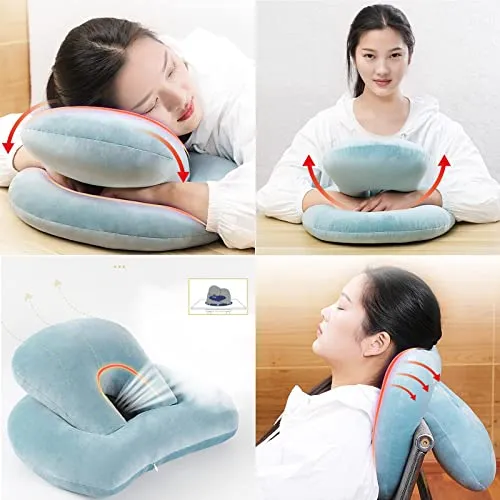 CALANDIS® Memory Foam Explosions Octopus Nap Pillow Support for Office Travelling Desk Peach Pink | 1Xnap Pillow