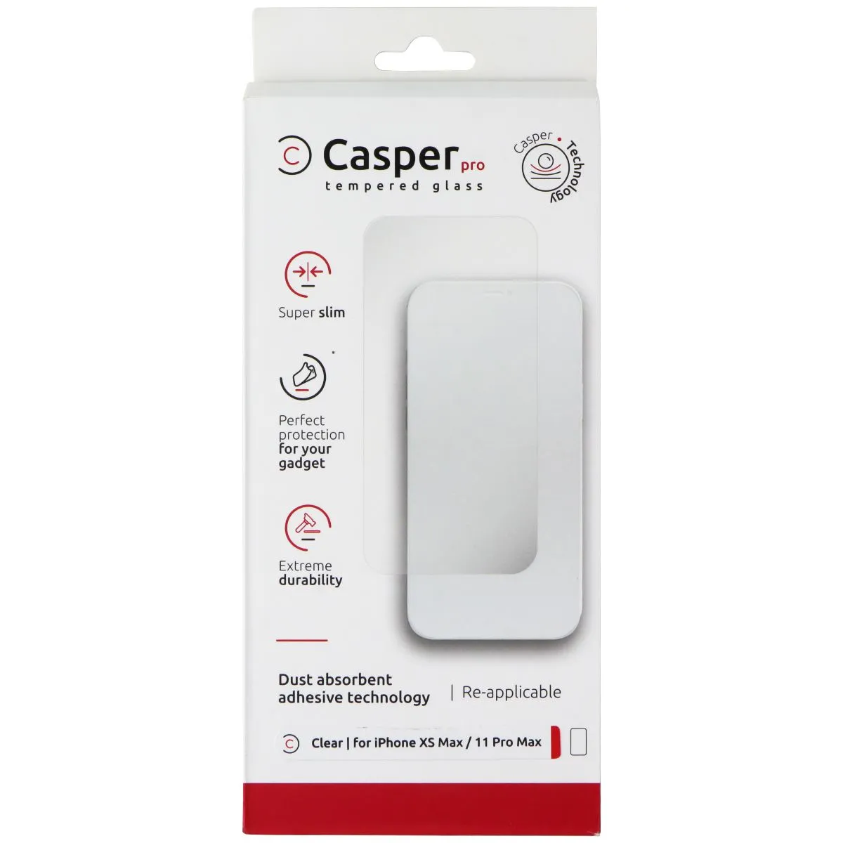 Casper Pro Tempered Glass Screen Protector for Apple iPhone 11 Pro Max/XS Max