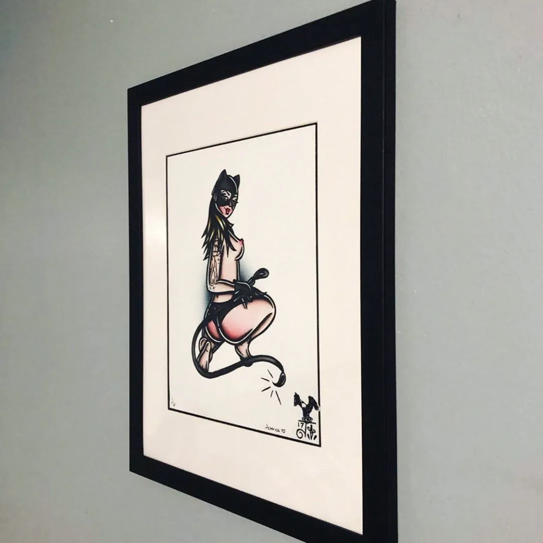 Cat Lady Pinup Print