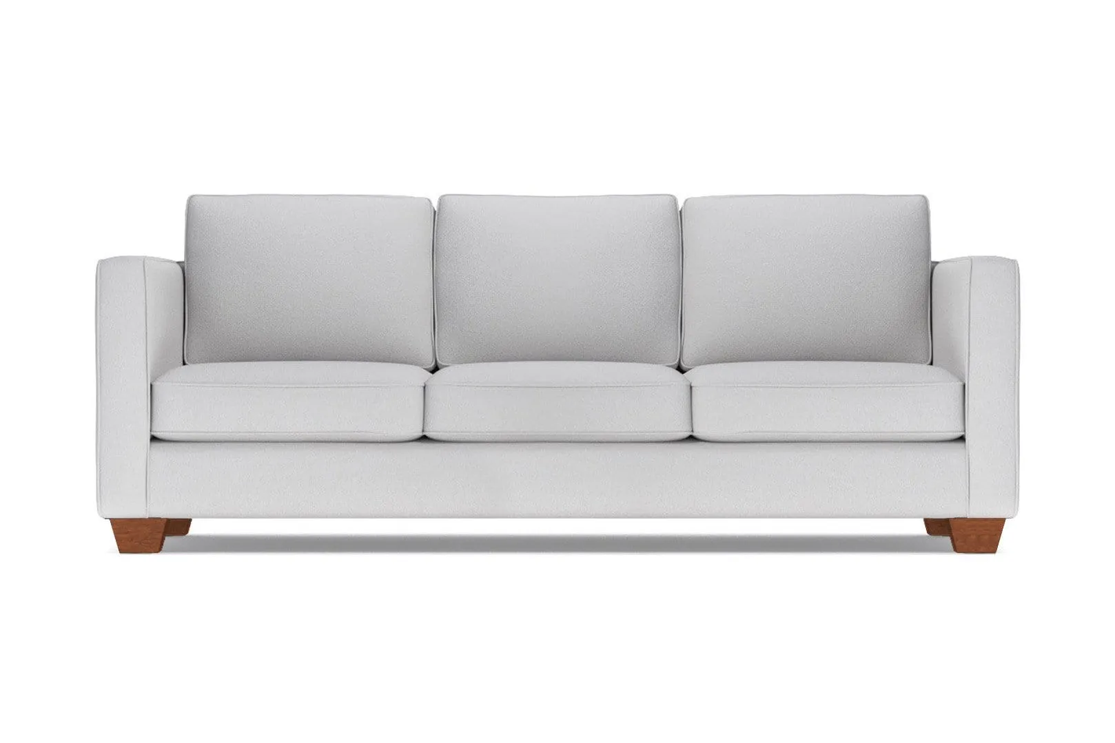 Catalina Queen Size Sleeper Sofa Bed :: Leg Finish: Pecan / Sleeper Option: Memory Foam Mattress