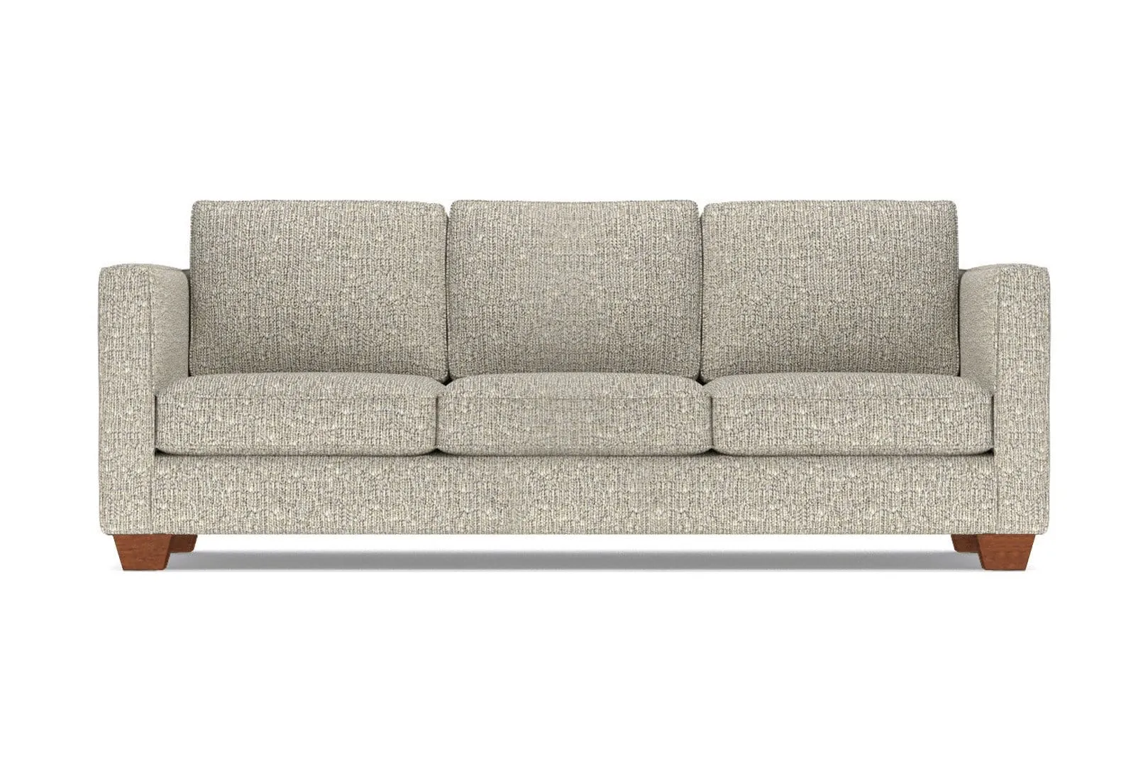 Catalina Queen Size Sleeper Sofa Bed :: Leg Finish: Pecan / Sleeper Option: Memory Foam Mattress