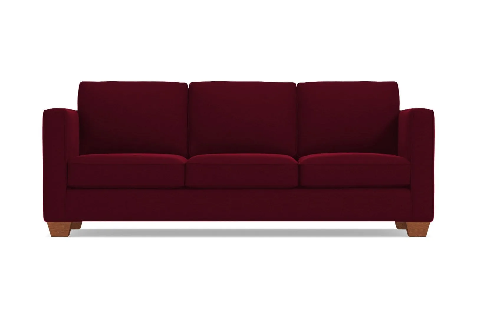 Catalina Queen Size Sleeper Sofa Bed :: Leg Finish: Pecan / Sleeper Option: Memory Foam Mattress