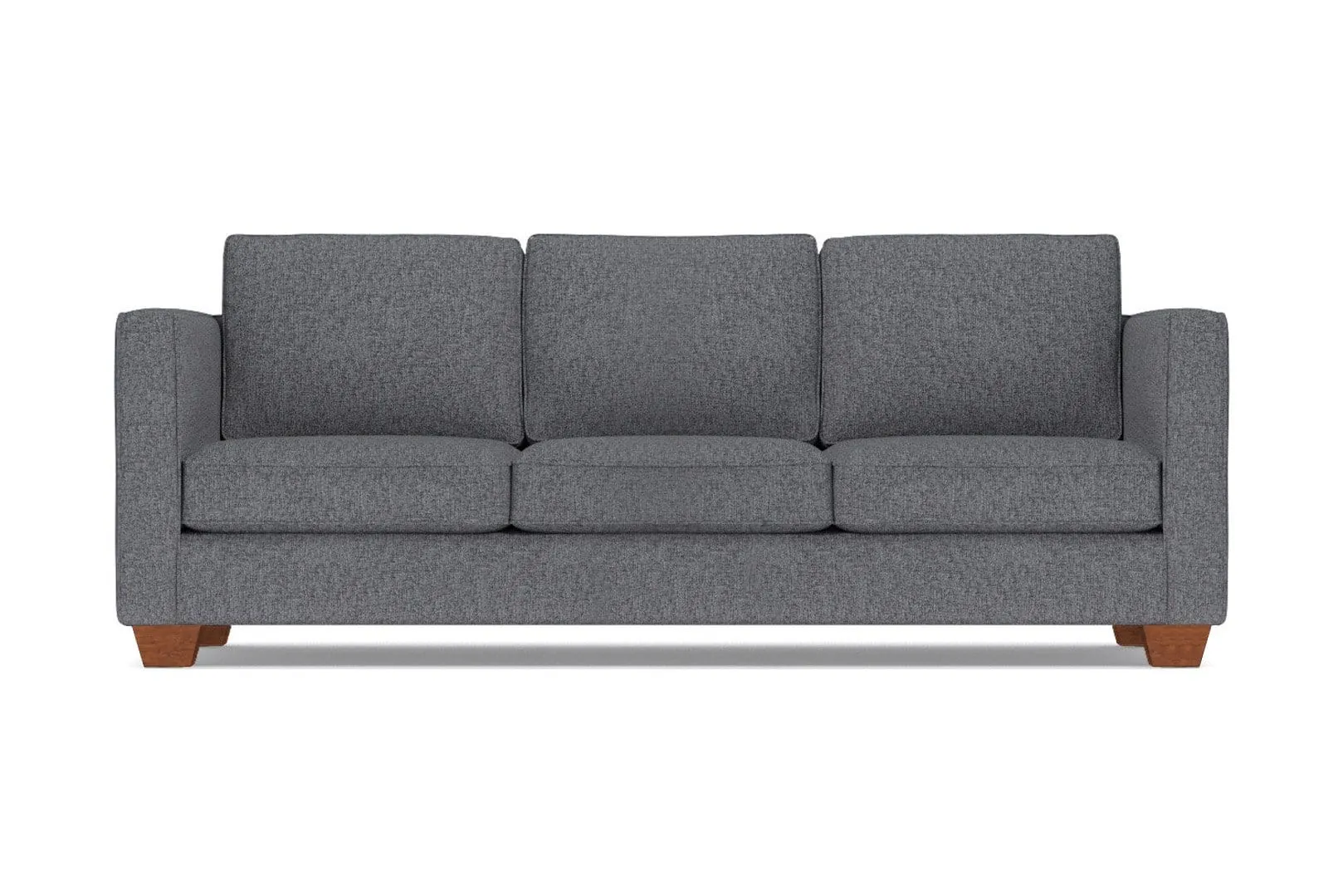 Catalina Queen Size Sleeper Sofa Bed :: Leg Finish: Pecan / Sleeper Option: Memory Foam Mattress