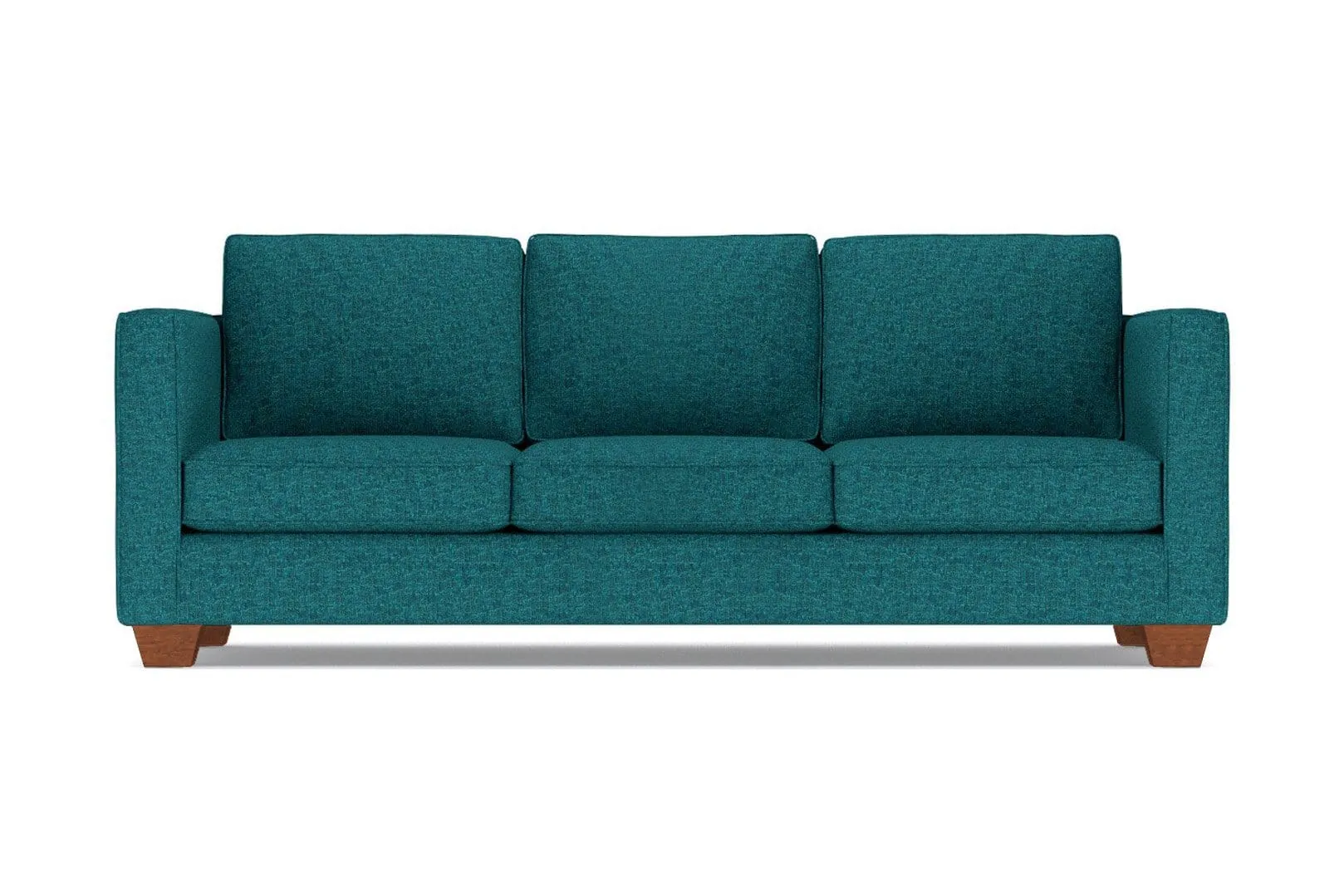 Catalina Queen Size Sleeper Sofa Bed :: Leg Finish: Pecan / Sleeper Option: Memory Foam Mattress