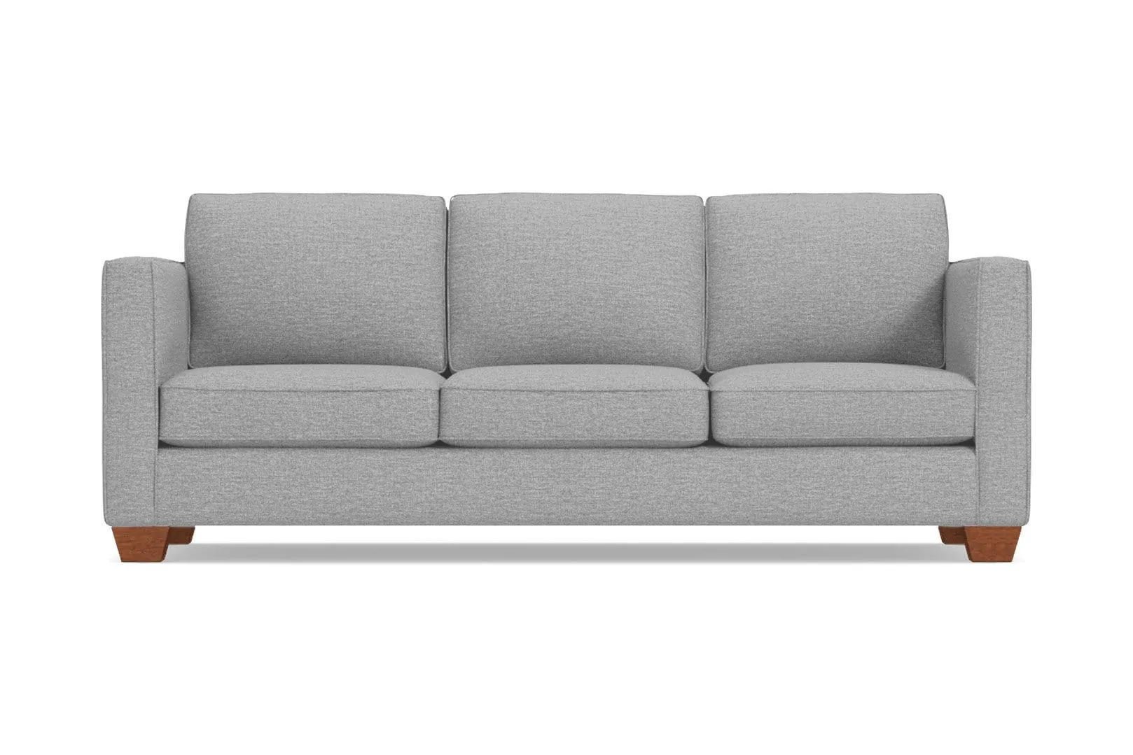 Catalina Queen Size Sleeper Sofa Bed :: Leg Finish: Pecan / Sleeper Option: Memory Foam Mattress