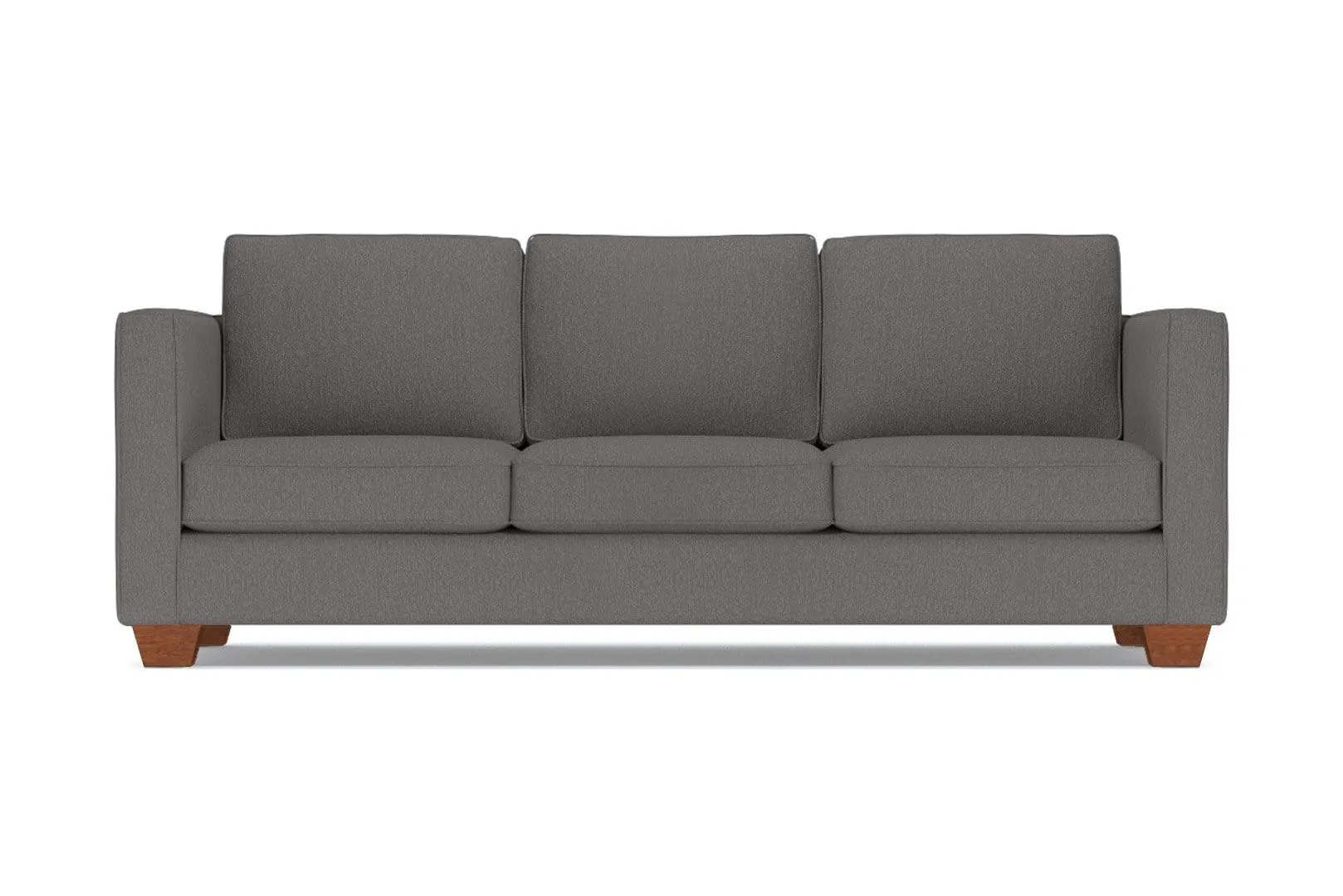 Catalina Queen Size Sleeper Sofa Bed :: Leg Finish: Pecan / Sleeper Option: Memory Foam Mattress