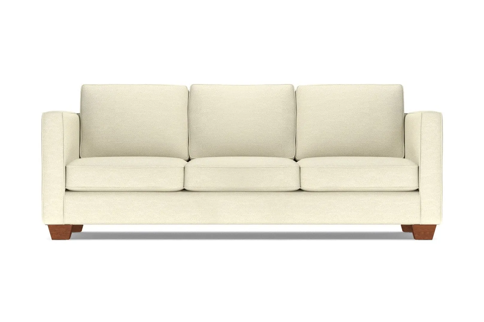 Catalina Queen Size Sleeper Sofa Bed :: Leg Finish: Pecan / Sleeper Option: Memory Foam Mattress