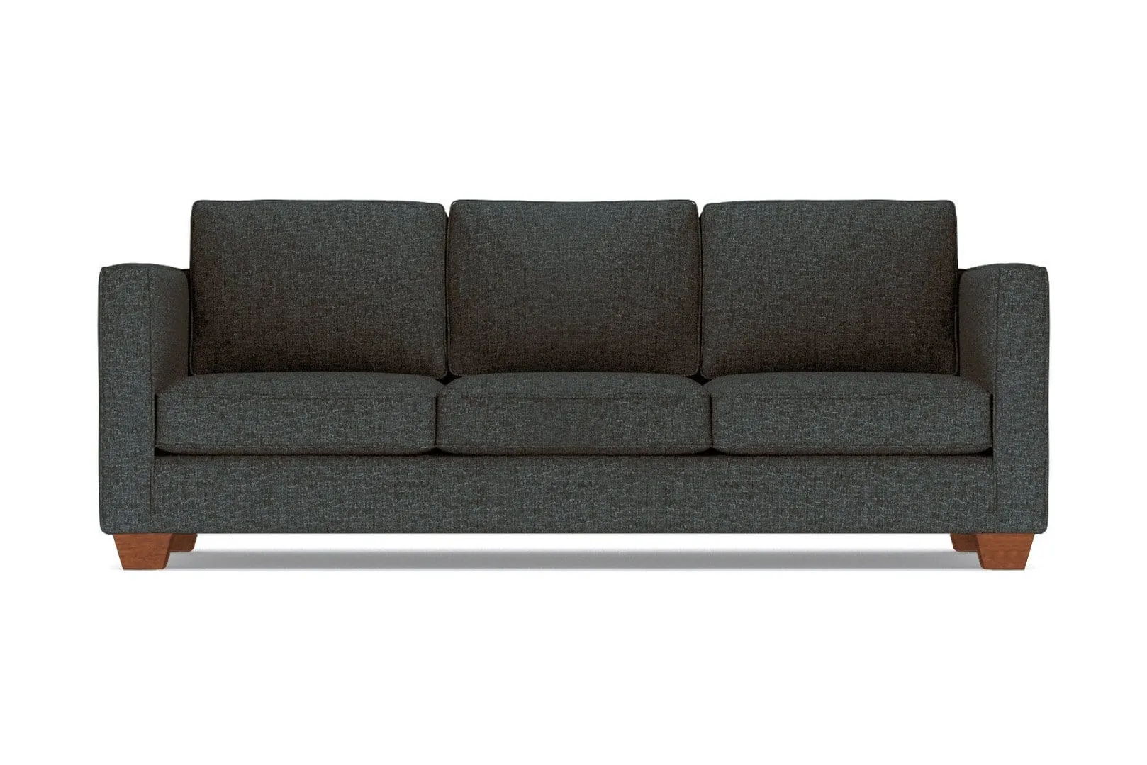 Catalina Queen Size Sleeper Sofa Bed :: Leg Finish: Pecan / Sleeper Option: Memory Foam Mattress