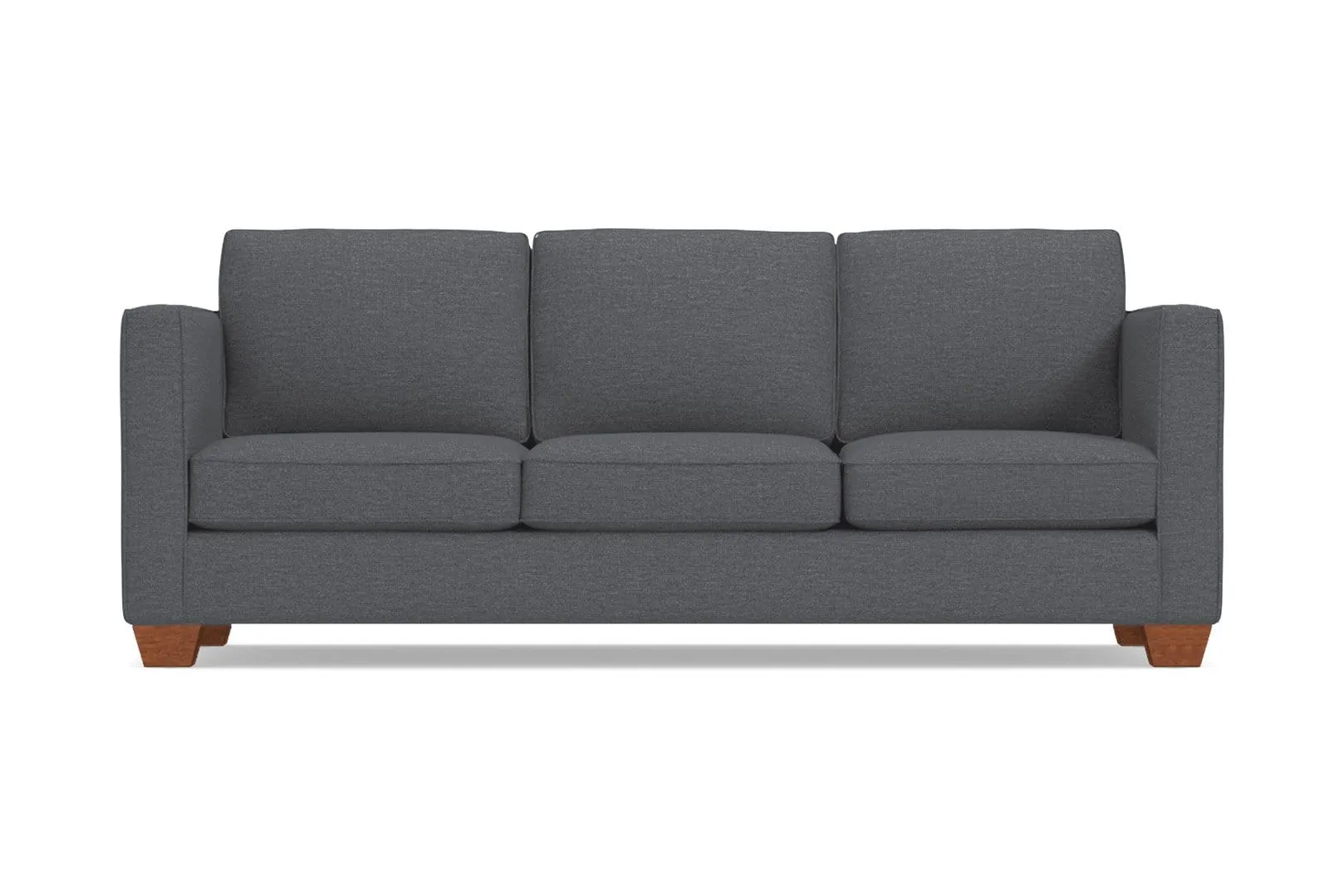 Catalina Queen Size Sleeper Sofa Bed :: Leg Finish: Pecan / Sleeper Option: Memory Foam Mattress