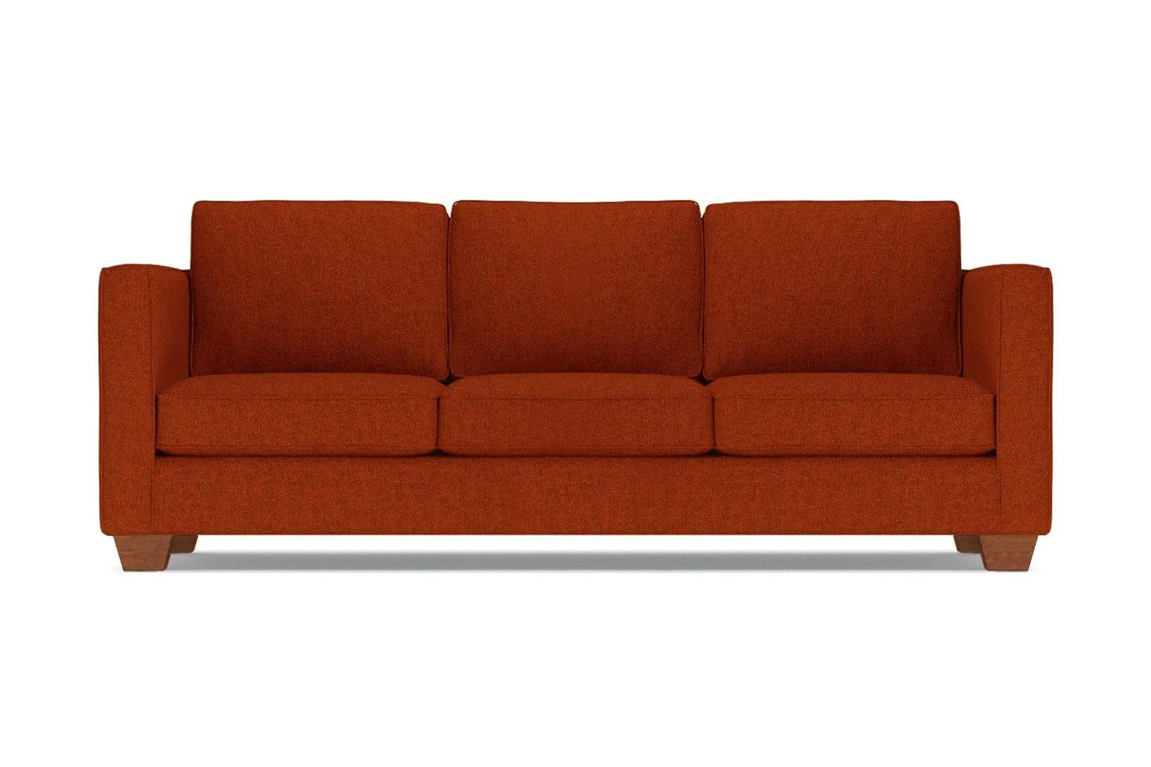 Catalina Queen Size Sleeper Sofa Bed :: Leg Finish: Pecan / Sleeper Option: Memory Foam Mattress