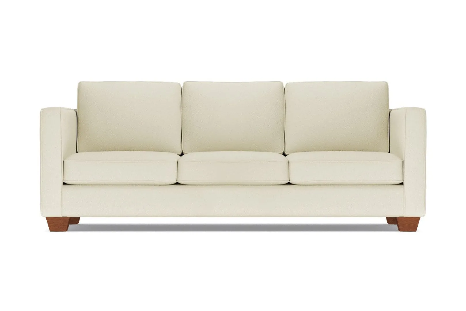 Catalina Queen Size Sleeper Sofa Bed :: Leg Finish: Pecan / Sleeper Option: Memory Foam Mattress