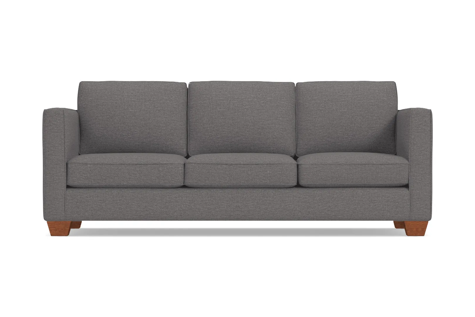 Catalina Queen Size Sleeper Sofa Bed :: Leg Finish: Pecan / Sleeper Option: Memory Foam Mattress