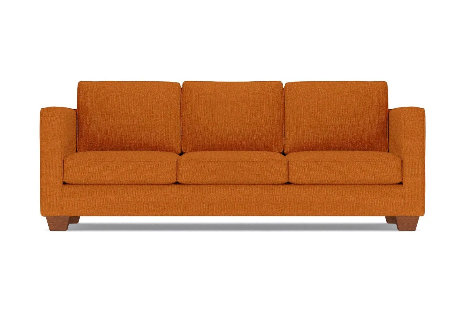 Catalina Queen Size Sleeper Sofa Bed :: Leg Finish: Pecan / Sleeper Option: Memory Foam Mattress