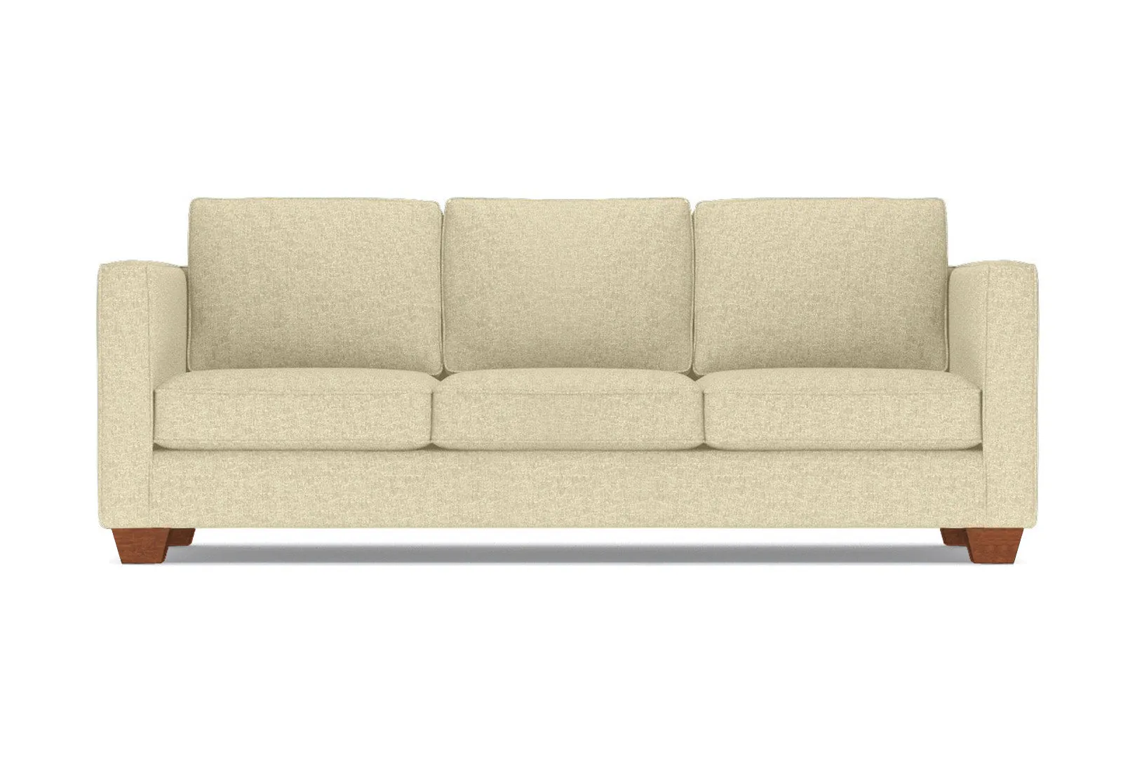 Catalina Queen Size Sleeper Sofa Bed :: Leg Finish: Pecan / Sleeper Option: Memory Foam Mattress