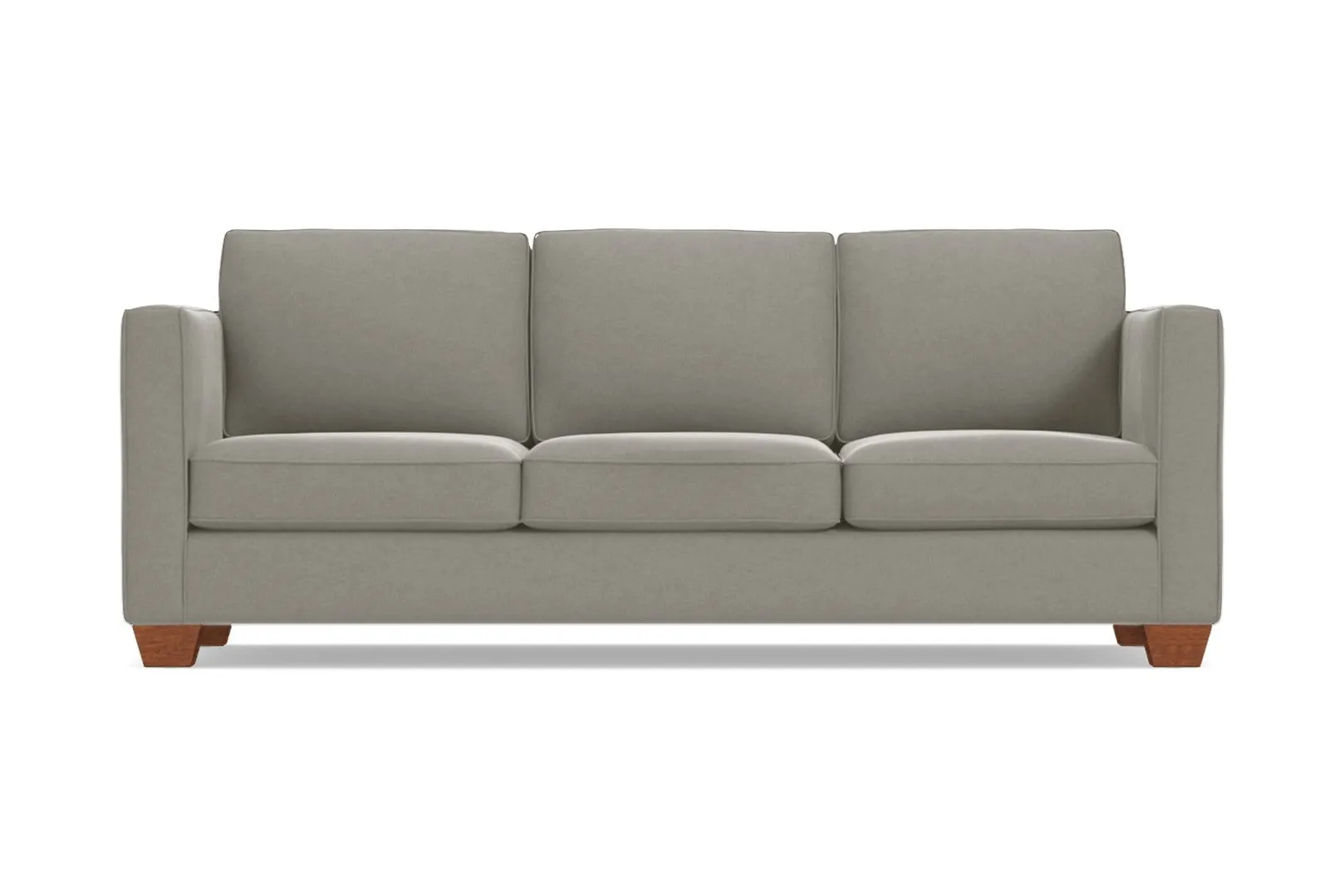 Catalina Queen Size Sleeper Sofa Bed :: Leg Finish: Pecan / Sleeper Option: Memory Foam Mattress