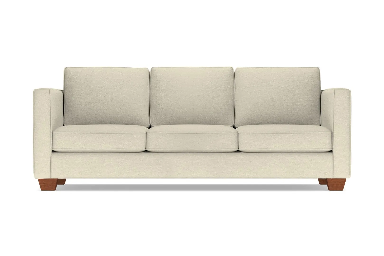 Catalina Queen Size Sleeper Sofa Bed :: Leg Finish: Pecan / Sleeper Option: Memory Foam Mattress