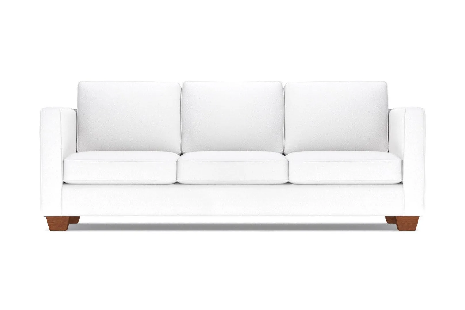 Catalina Queen Size Sleeper Sofa Bed :: Leg Finish: Pecan / Sleeper Option: Memory Foam Mattress