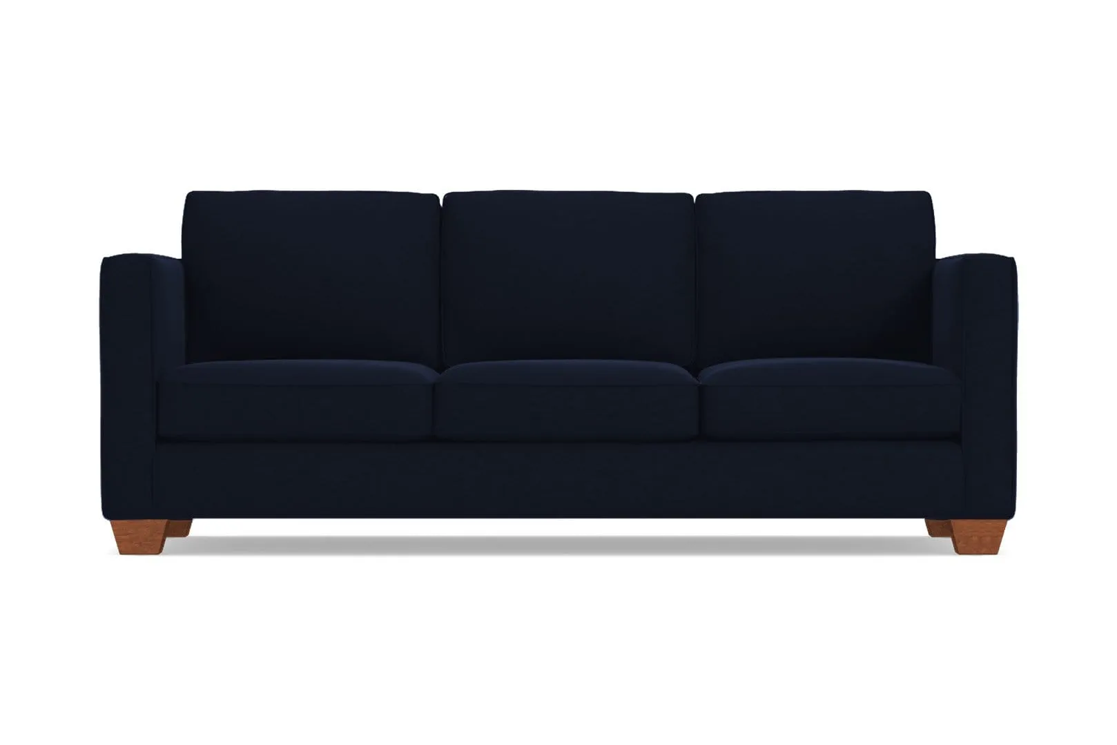 Catalina Queen Size Sleeper Sofa Bed :: Leg Finish: Pecan / Sleeper Option: Memory Foam Mattress