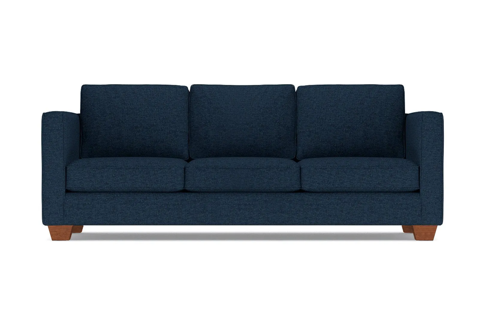 Catalina Queen Size Sleeper Sofa Bed :: Leg Finish: Pecan / Sleeper Option: Memory Foam Mattress