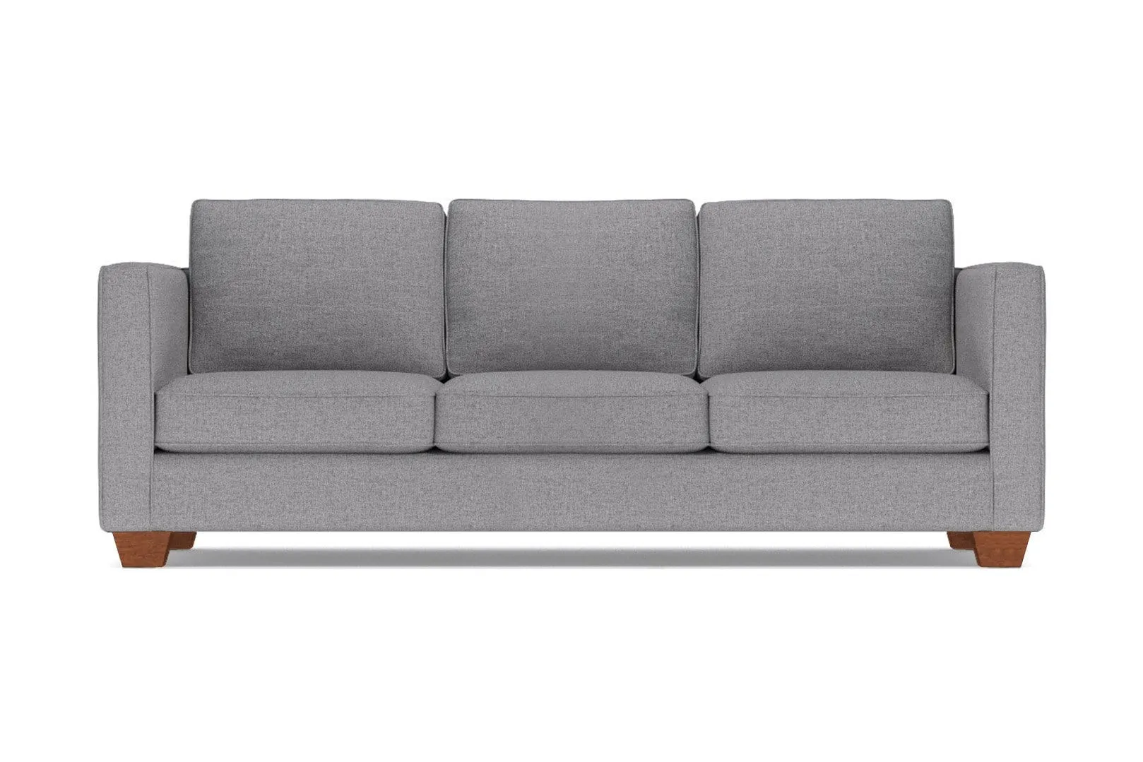 Catalina Queen Size Sleeper Sofa Bed :: Leg Finish: Pecan / Sleeper Option: Memory Foam Mattress