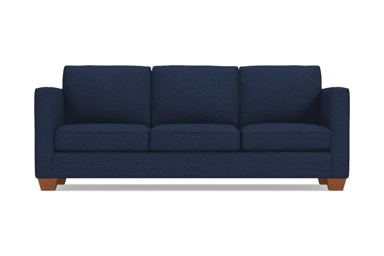 Catalina Queen Size Sleeper Sofa Bed :: Leg Finish: Pecan / Sleeper Option: Memory Foam Mattress