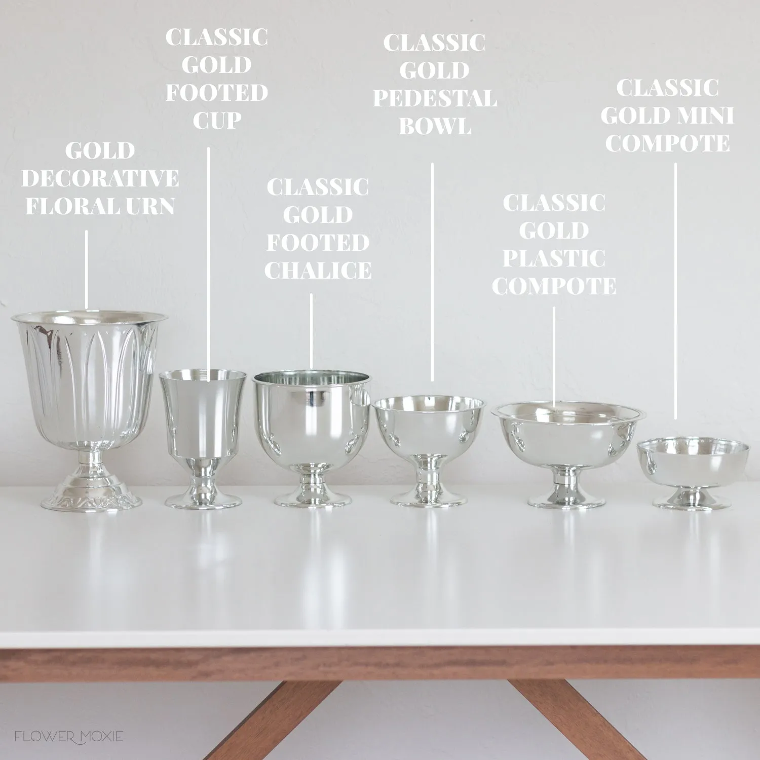 Classic Silver Mini Plastic Chalice Compote